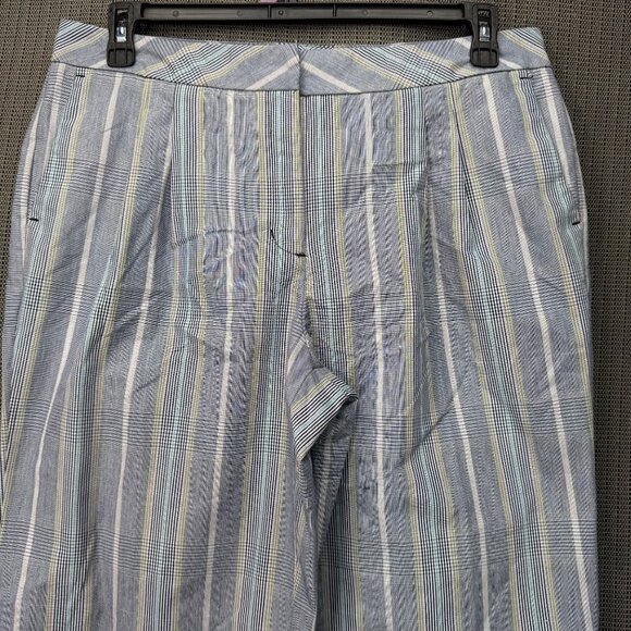 Cato Womens Size 16 Blue/White Striped Cropped Capri Pants - Picture 9 of 11